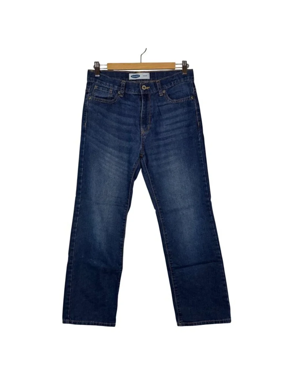 Old Navy 12 Husky Boys Straight Dark Wash Jeans Cotton Blend Classic Scholarcore